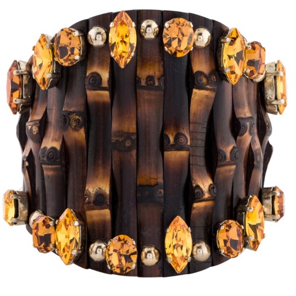 Gucci Bamboo and Crystal Cuff - Picture 1 of 3
